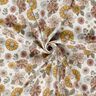 Tissu double gaze de coton Fleurs rétros – blanc,  thumbnail number 3