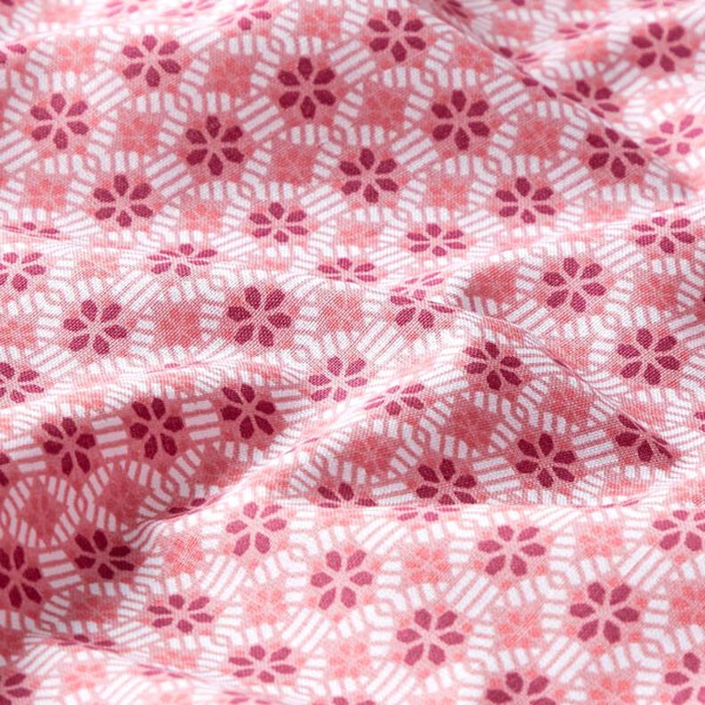 Tissu en coton cretonne Kaléidoscope – vieux rose,  image number 2
