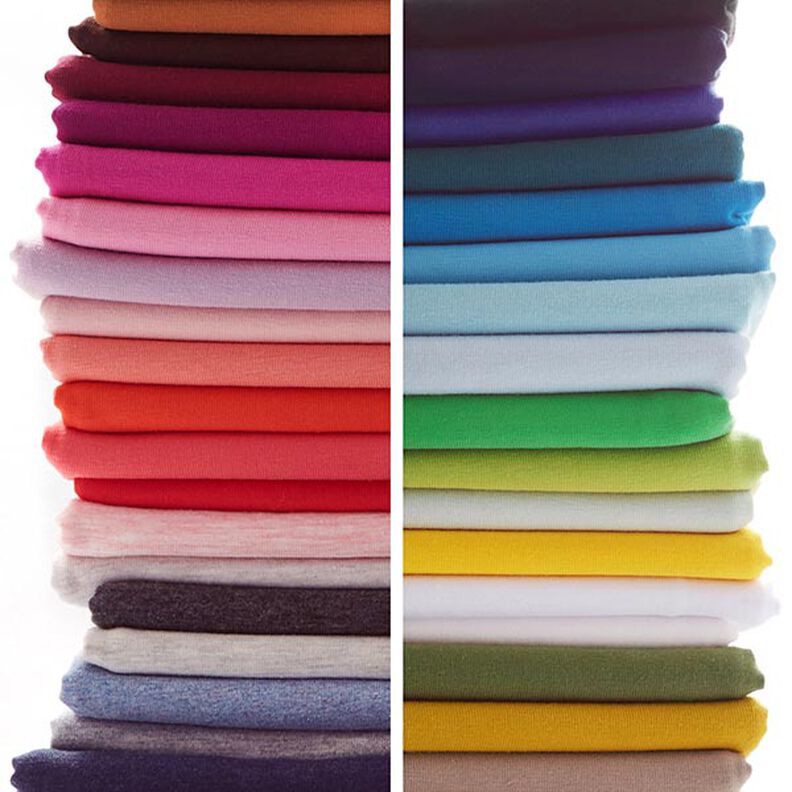 Jersey coton Medium uni – terre cuite,  image number 7