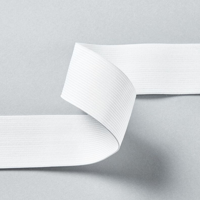 Bande en caoutchouc lisse [3 m | 40 mm] – blanc,  image number 2