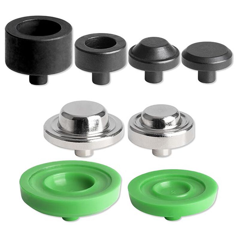 Kit outils œillets [8 unités | Ø 11 + 14 mm] | Prym – argent métallique/vert foncé,  image number 2