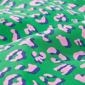 Coton enduit motif léopard abstrait | Poppy Fabrics – vert/rose, 