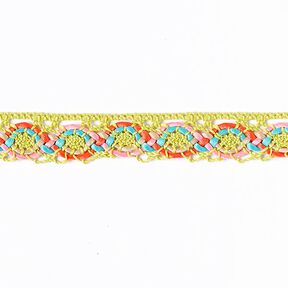 Dentelle au fuseau Colors [20 mm] - vert fluo/turquoise, 