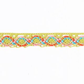 Dentelle au fuseau Colors [20 mm] - vert fluo/turquoise, 