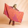 Beachwear serviette hammam ornements jacquard – rouge/orange pêche,  thumbnail number 5
