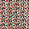 Tissu de décoration Gobelin Éventails rétro – noir/carmin,  thumbnail number 1