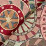 Tissu de décoration Gobelin Cercles colorés – carmin/beige clair,  thumbnail number 4