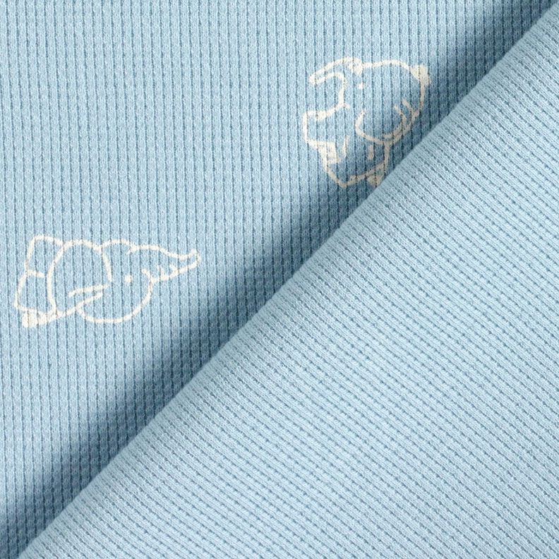 Jersey gaufré Bébés éléphants – bleu argenté, image number 4