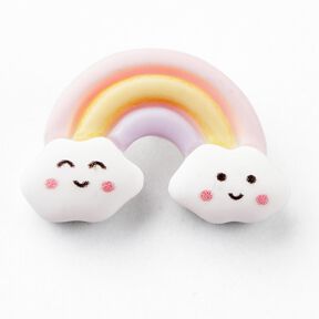 Bouton à tige arc-en-ciel [Ø 26 mm] – rose clair/blanc, 