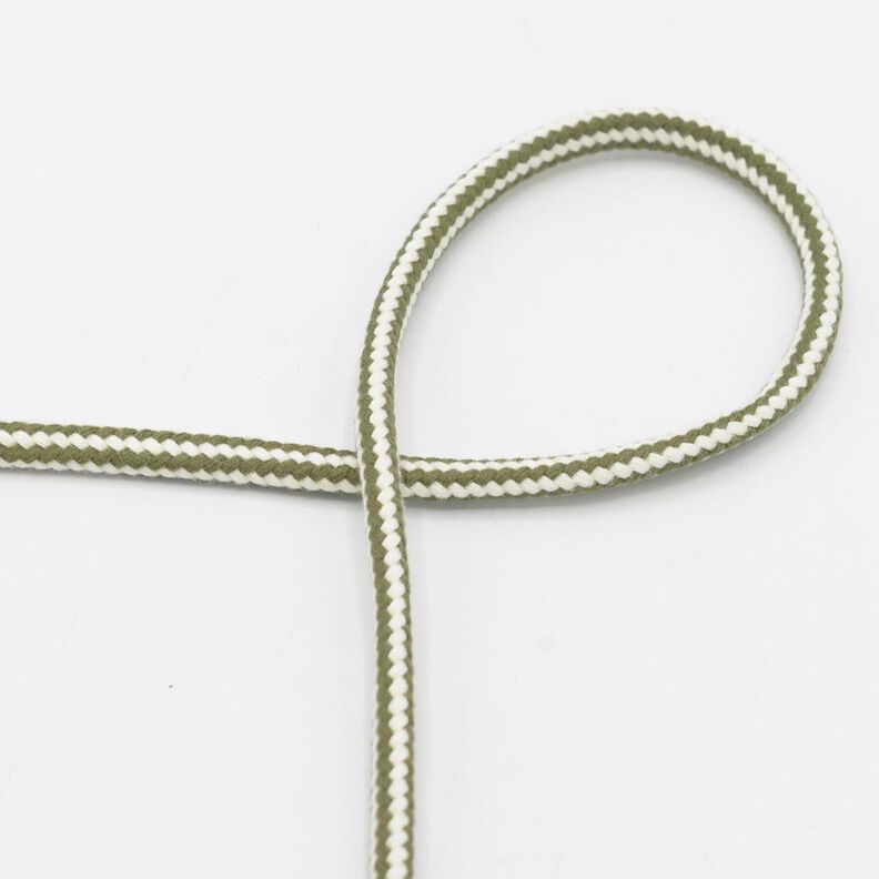 Cordon en coton bicolore [Ø 8 mm] – kaki,  image number 1