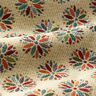 Tissu de décoration Gobelin Mandalas de petites fleurs – beige clair/rouge,  thumbnail number 2