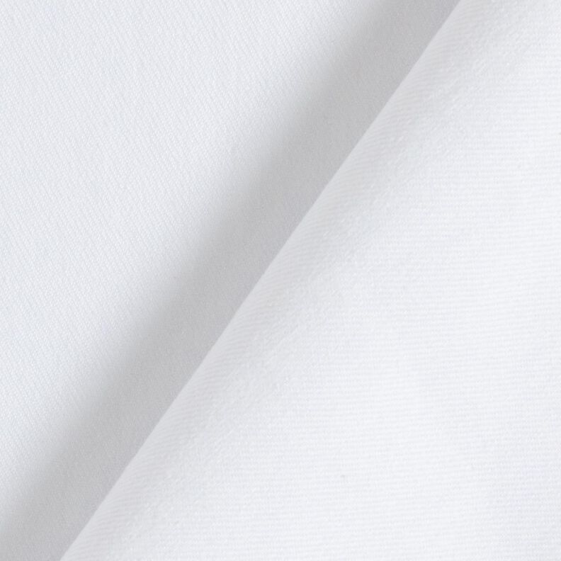 Denim de coton stretch mélangé moyen – blanc,  image number 3