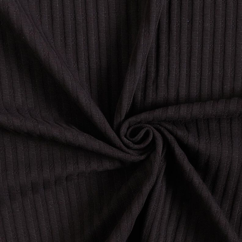 Jersey côtelé Modèle de tricot – noir,  image number 3