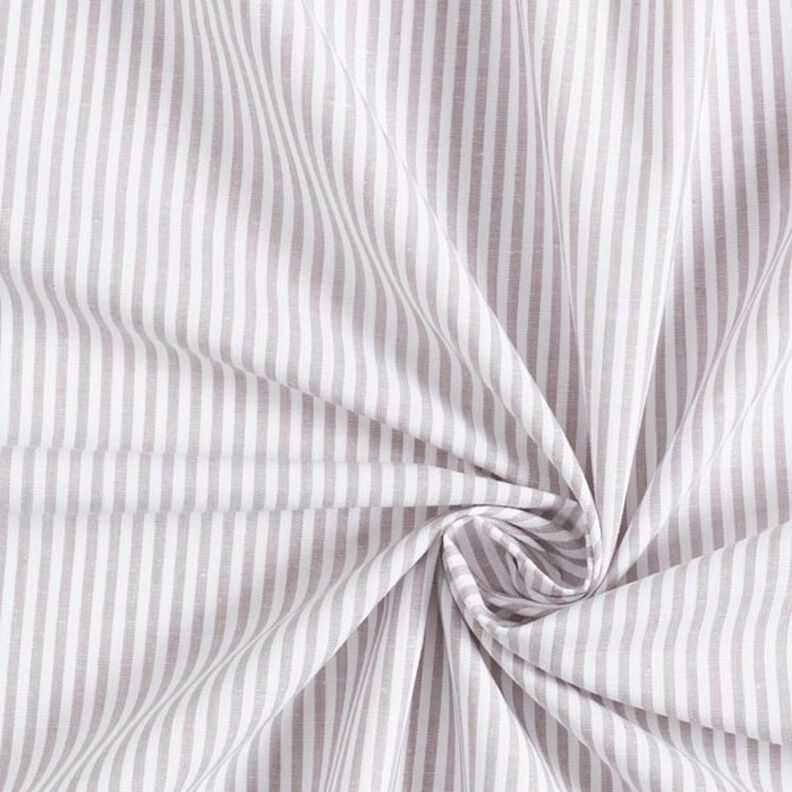 Popeline coton Rayures, teints en fil – gris/blanc,  image number 5