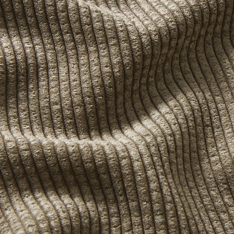 Velours côtelé large Bubble Uni – taupe foncé,  image number 2