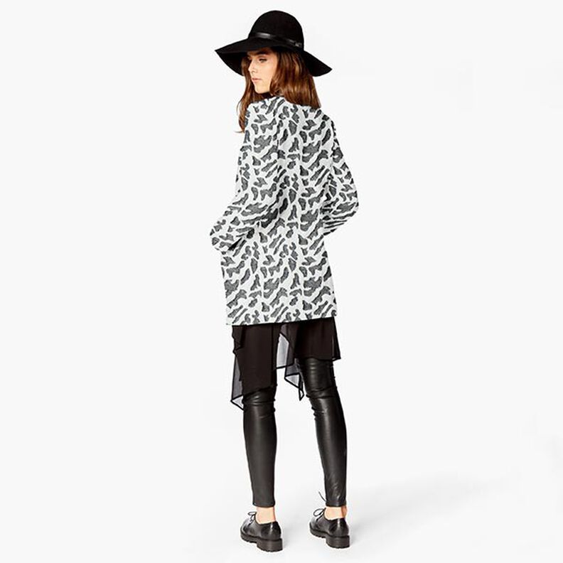 Jacquard tricoté motif léopard abstrait – blanc,  image number 5