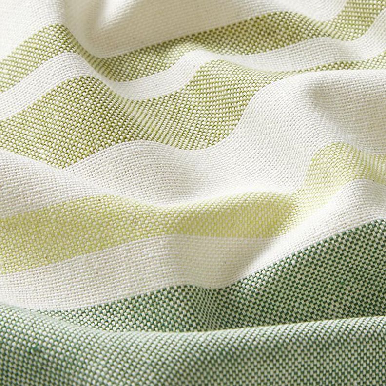 Tissu de décoration Semi-panama Mélange de rayures multicolores recyclé – vert,  image number 2