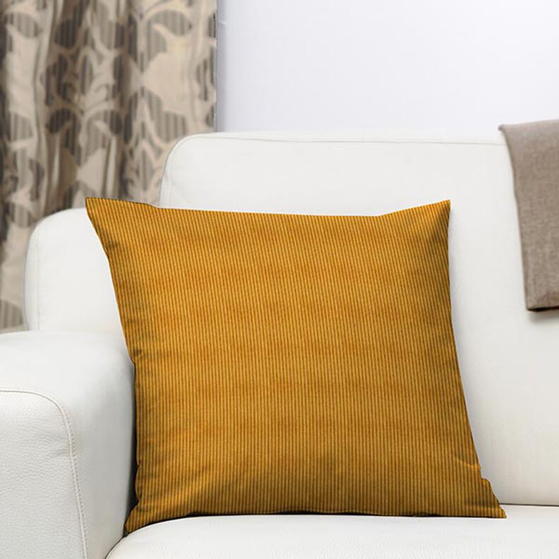 Tissu de revêtement aspect côtelé Fjord – jaune curry,  image number 7