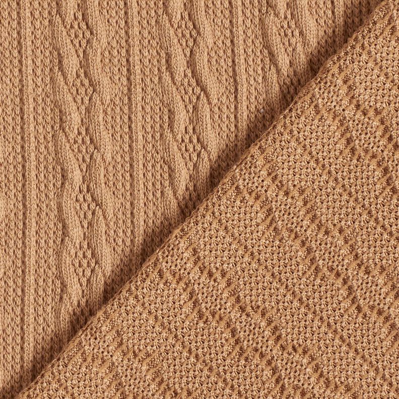 Tissu maille Torsades – brun faon, image number 4