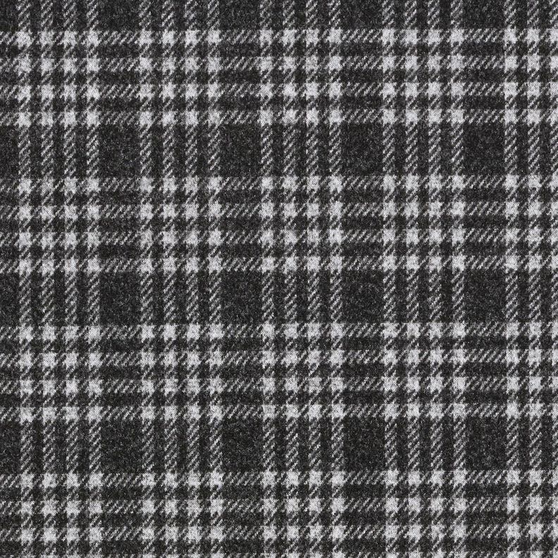 Maille pour manteau stretch à carreaux – gris clair/noir,  image number 1