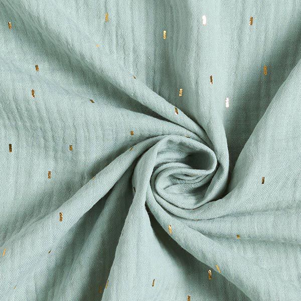 Tissu double gaze de coton imprimé feuille Rectangle | by Poppy – roseau,  image number 3