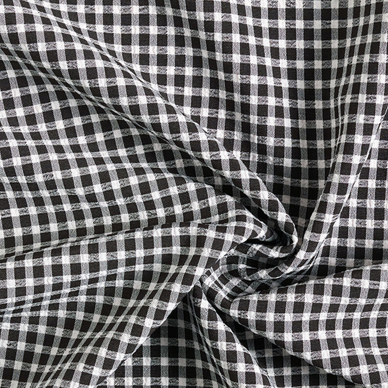 Seersucker à petits carreaux – noir/blanc,  image number 3