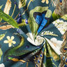 Tissu de décoration semi-panama Impression numérique Paon – vert foncé,  thumbnail number 3