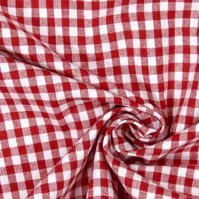 Tissu en coton Vichy à carreaux 0,5 cm – rouge/blanc,  image number 2