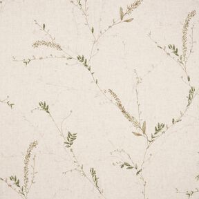 Tissu pour voilages Voile Branches tendres – nature/pin foncé, 
