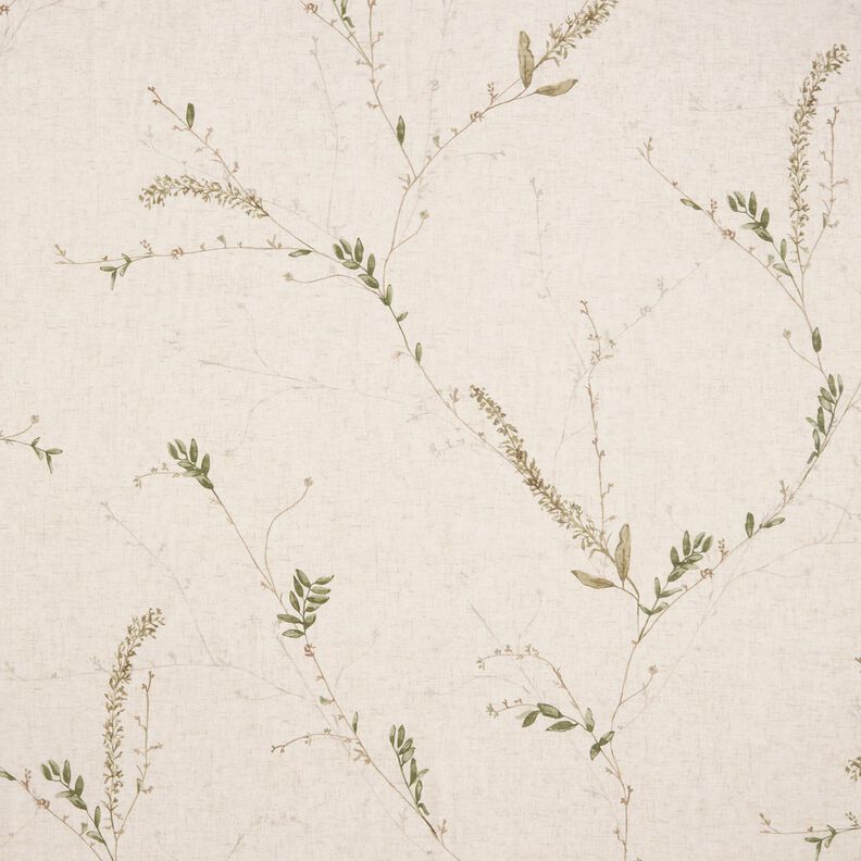 Tissu pour voilages Voile Branches tendres – nature/pin foncé,  image number 1