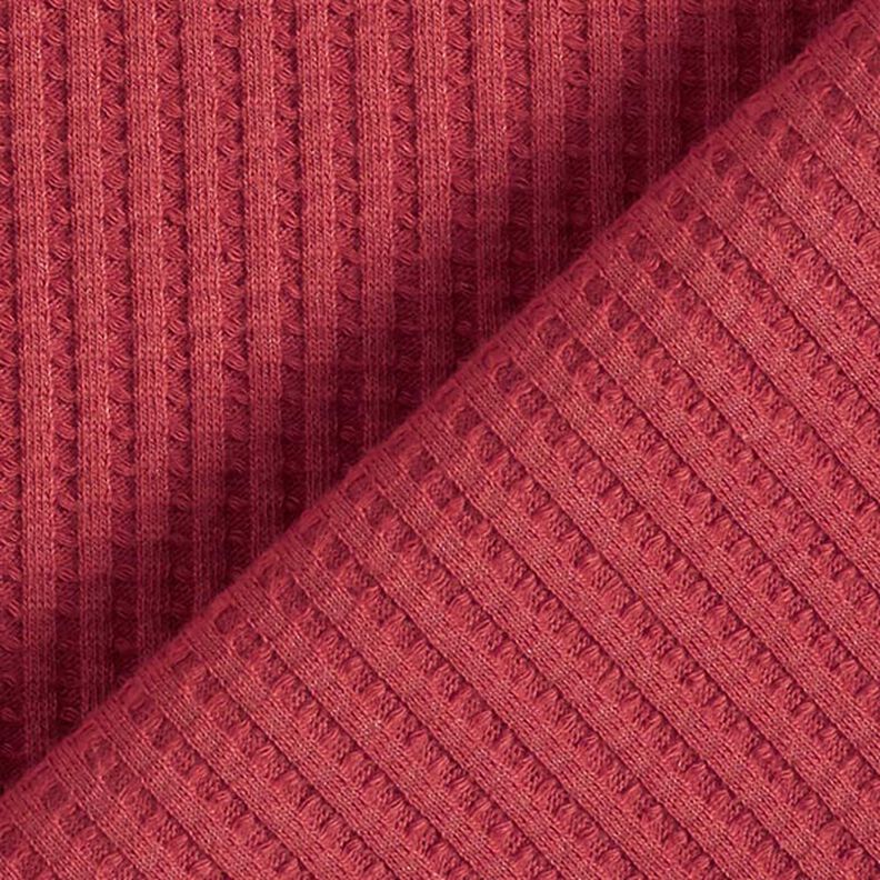 Jersey de coton gaufré uni – carmin,  image number 4