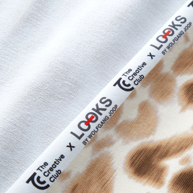 GOTS French Terry Batik motif léopard | TCC x LOOKS by Wolfgang Joop – brun faon/crème,  image number 4