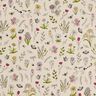 Tissu de décoration Semi-panama Fleurs de printemps – nature/rose,  thumbnail number 1