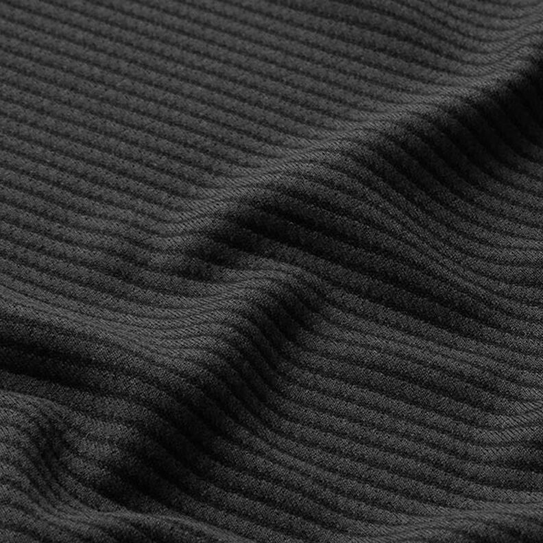 Tissu pour costume Structure diagonale – noir,  image number 2