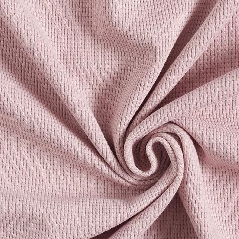 Mini Jersey de coton gaufré uni – vieux rose, image number 1