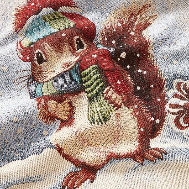 panneau décoratif Gobelin écureuil mignon – beige clair/bronze,  image number 2