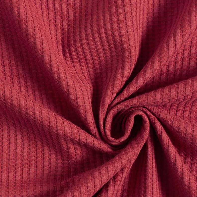 Jersey de coton gaufré uni – carmin,  image number 1