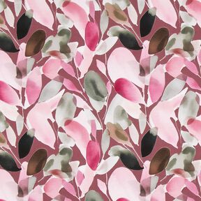 Jersey coton Imprimé numérique de fleurs à l'aquarelle – mauve/roseau, 