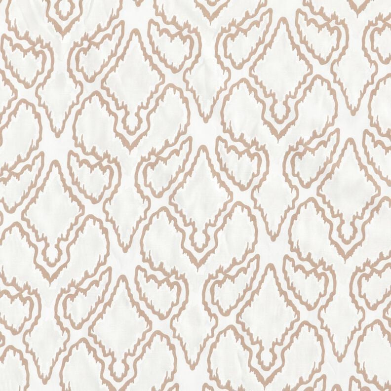 Tissu en coton avec zigzags – beige/beige foncé,  image number 1