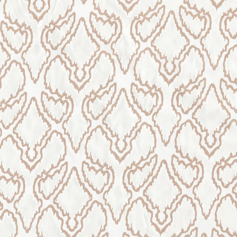 Tissu en coton avec zigzags – beige/beige foncé, image number 1