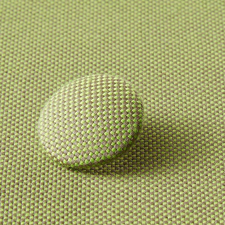 Bouton recouvert - Tissu de décoration extérieure Agora Panama - vert pomme, image number 2