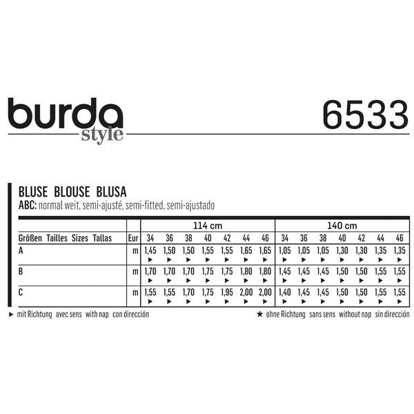 Blouse, Burda 6533,  image number 6
