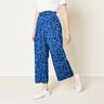 Crêpe de viscose avec fleurs abstraites – bleu marine/bleu roi,  thumbnail number 5