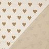 Jersey Jacquard Cœurs scintillants | Poppy Fabrics – nature/or métallisé,  thumbnail number 4