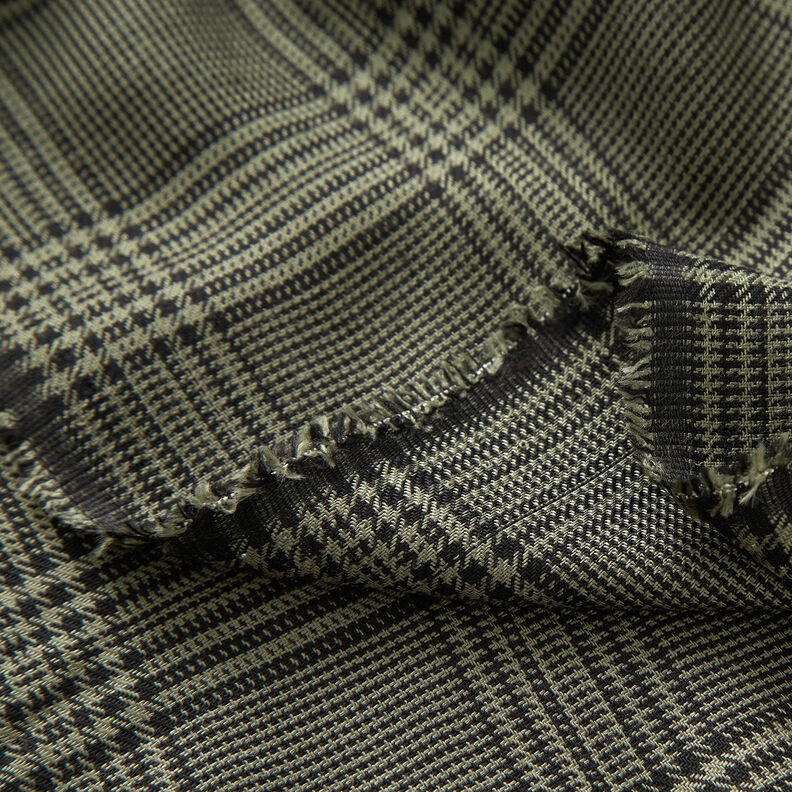 Tissu viscose Prince-de-galles – olive,  image number 3