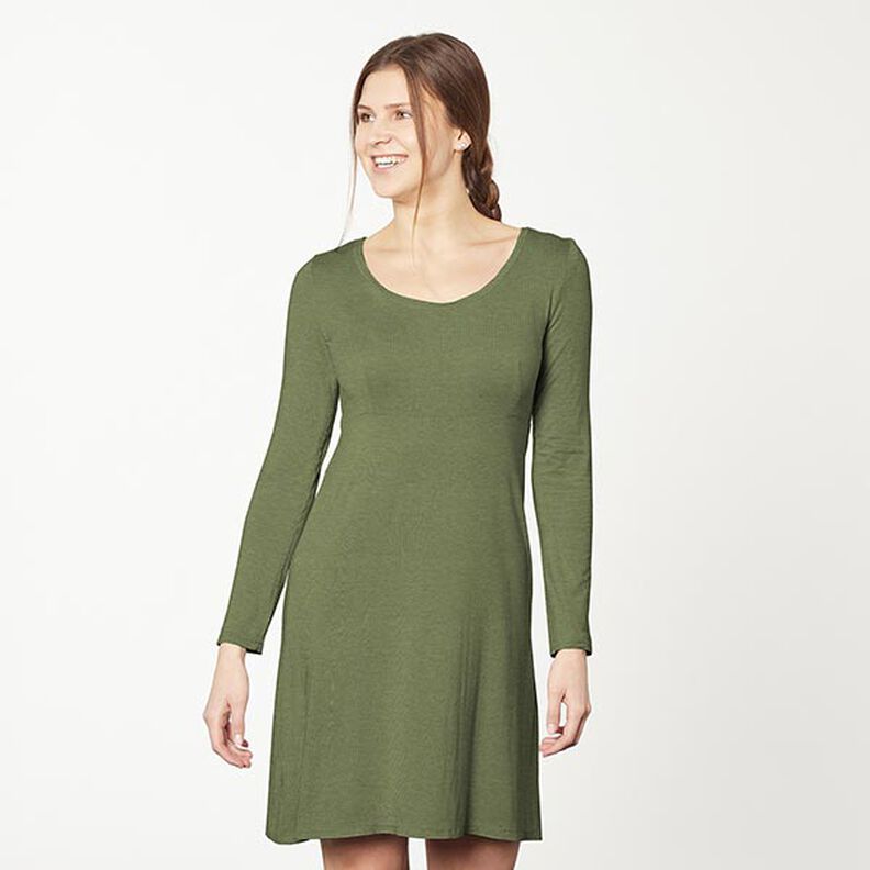 Bambou Jersey viscose Uni – olive,  image number 7