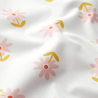 Coton enduit Petite fleur – blanc, 