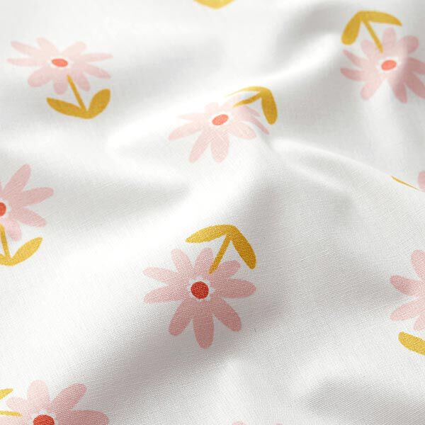 Coton enduit Petite fleur – blanc, image number 2