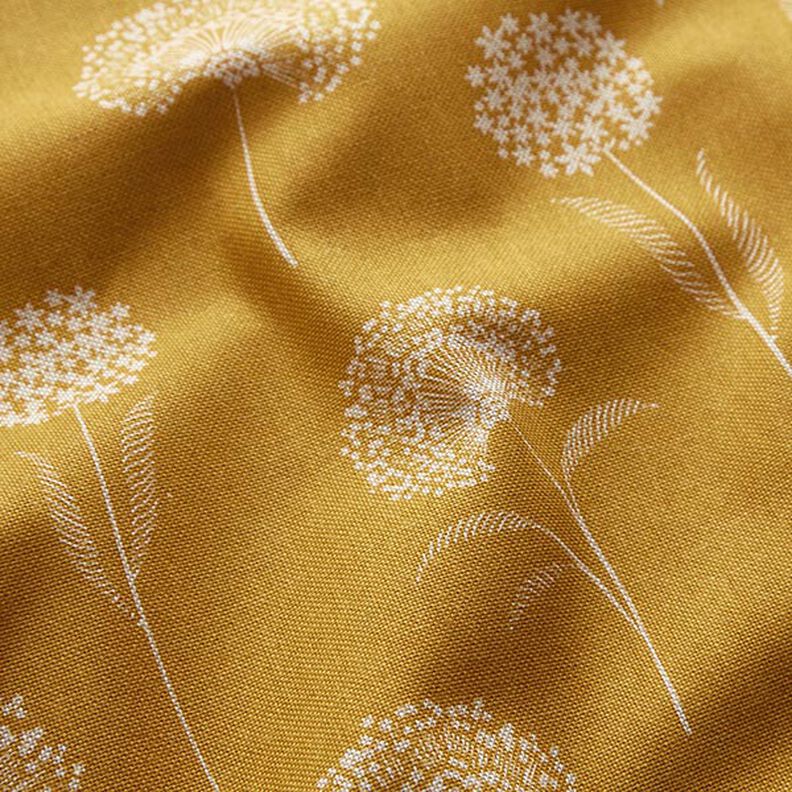 Tissu de décoration Semi-panama pissenlit – nature/jaune curry,  image number 2