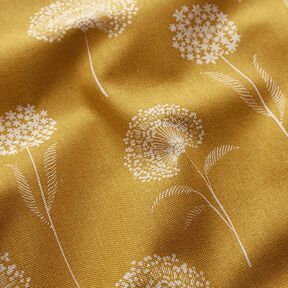 Tissu de décoration Semi-panama pissenlit – nature/jaune curry, 